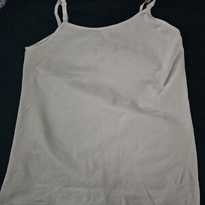Women's Cream Tank Top And Bottoms Shapewear Never W9rn Xl And 2 Xl, 2xl Runs Sm